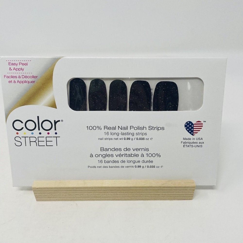 Color Street 100% Nail Polishβ Strips Plum As You Are Purple Glitter 16 Pieces